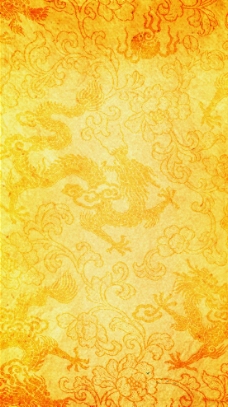 黄色龙纹背景图片
