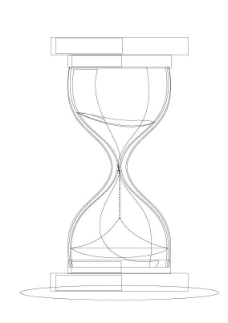 沙漏线稿图片
