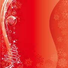 矢量红色喜庆动感圣诞背景