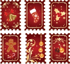 矢量素材圣诞节邮票