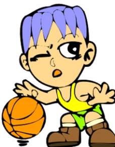 篮球运动篮球卡通运动人物图片