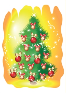 矢量圣诞树装饰素材