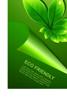 绿色环保矢量绿色精美环保生态宣传单