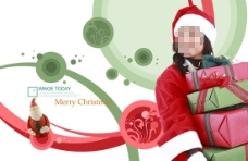 精美韩国圣诞美女商业海报PSD