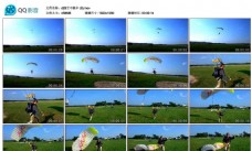 跳伞运动员平安落地高清实拍视频素材