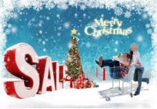 浪漫季节圣诞商业销售PSD