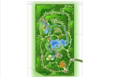 园林景观设计彩平图psd分层素材图片