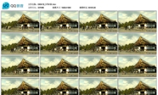 日本古建筑日本韩国古建筑高清实拍视频素材