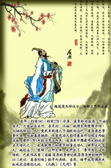 名人 爱国诗人屈原图片