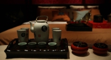 中式宝盒 茶具图片