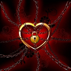 情人节爱心铁链图片