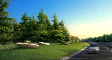 喷泉设计城市野外公路公园