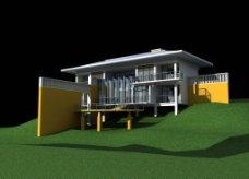 室外模型室外豪华别墅房子模型图片