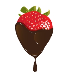 矢量水果草莓巧克力图片
