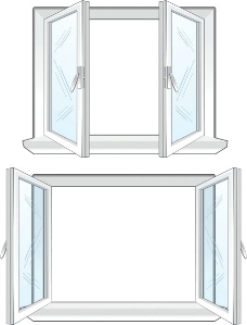 玻璃建筑矢量建筑玻璃窗设计素材
