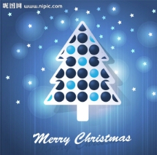 藍色圓圈聖誕樹图片