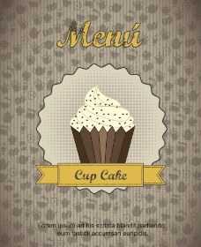 咖啡杯西餐厅菜单封面设计图片