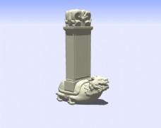 龟寿碑3D模型