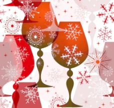 欧式酒杯圣诞花纹图片