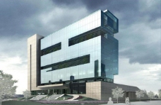 景观设计某造型现代办公楼图片