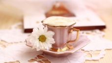 鲜花奶茶图片