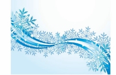 蓝色动感雪花背景图片