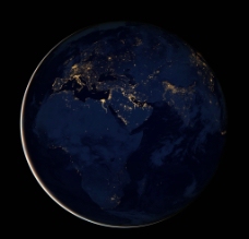 地球日卫星实拍夜晚地球图片