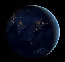 地球日卫星拍摄夜晚地球图片