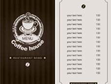 潮流素材咖啡菜单设计图片