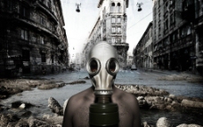 环境污染幻想海报设计图片