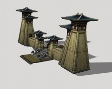 古城城门古城门3D模型