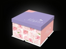 蛋糕盒 (平面图)图片